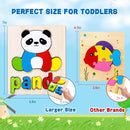 Toddler Puzzles,Wooden Puzzles for Todder 1 2 3 Years Old Boys Girls Eco Friendly Wooden Toys Educational Preschool Gift for Kids(6 Pack) by TinyTreasures Baby Boutique