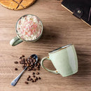 GBHOME Ceramic Coffee Mugs Set of 4, 12oz Stoneware Coffee Mugs Set For Dad Mom Women MEN, Light Weight Ceramic Coffee Cups for Latte/Tea/Beer/Hot Cocoa, Dishwasher & Microwave Safe, Pastel Green by CozyNest Decor
