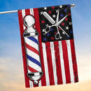 FLAGWIX Barbershop Flag, Barber American Flag - 4th of July Decorations for Home, Inside, Outside, House Flag (29.5" X 39.5") - USA House Garden Flags Premium Polyester, Decorative Outdoor Flags by GreenHaven Gardens