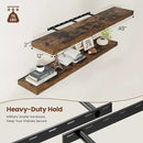 12" Deep Floating Shelves for Wall 48 Inches Long, Heavy Duty Wall Shelves for Bedroom Bathroom Kitchen Laundry Room, Farmhouse Rustic Shelves for Home Decor, 48" X 12" X 2" Set Of 2, Rustic Brown by CozyNest Decor
