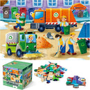 Jumbo Floor Puzzle for Kids,Recycling Garbage Truck Jigsaw Large Puzzles,48 Piece Trash Truck Vehicle Puzzle for Toddler Ages 3-5,Children Learning Preschool Educational Toys,Gift for 4-8 Years Old by TinyTreasures Baby Boutique