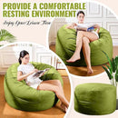 4FT Bean Bag Chair: Bean Bag with Velvet Cover, Fluffy and Comfy Bean Bag Chairs for Adults and Kids, Bean Bag Sofa Filled with High-Density Sponge for Gaming (Mint Green) by CozyNest Decor