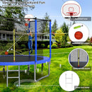 Upgraded 10/12/14/15/16FT Trampoline Outdoor, Large Kids Trampoline with Light, Stakes, Sprinkler, Backyard Trampoline with Basketball Hoop and Net, Capacity for 4-6 Kids and Adults by TinyTreasures Baby Boutique