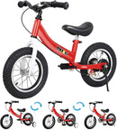 Balance Bike 2 in 1,The Dual Use of a Kids Balance Bike and Toddler Bike, for 2 3 4 5 6 7 Years Old -12 14 16 Inches with Training Theory, Brake, Pedal by TinyTreasures Baby Boutique