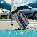 25/32/40/64oz Water Bottle Bag Holder Carrier-Insulated Crossbody Sling Case Sleeve with Strap & Pockets for Men Women Gym Cycling Travel Walking Hiking Camping by TinyTreasures Baby Boutique