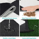 HEBE Outdoor Rug Waterproof 8x10, Reversible Plastic Straw Rug RV Camping Rug, Indoor Outdoor Patio Mat Clearance, Outside Carpet for Porch,Deck,Camper,Balcony,Backyard,Picnic by GreenHaven Gardens