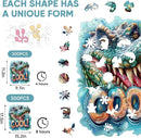 Wooden Puzzles for Adults 500 Pieces, Cool Crocodile Jigsaw Puzzles Animal Unique Shaped Wood Cut Puzzle Gifts for Adults and Kids, Family Puzzle Games by TinyTreasures Baby Boutique