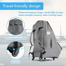 Car Seat Travel Bag with Wheels Heavy Duty Water-resistant Protective Cover for Airplane Travel & Rolling Design, Padded Handle,Padded Adjustable Strap (Grey) by TinyTreasures Baby Boutique