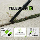 Adjustable Crack Weeder with 42.1IN Long Handle, L-Shaped Blade Serrated Edges for Digging Roots,Cutting Weeds,Removing Moss Between Driveway and Sidewalk Cracks by GreenHaven Gardens