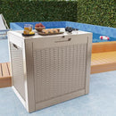 31 Gallon Outdoor Deck Box,Storage Lockable Waterproof Patio Furniture,Garden Tools,Cushions,Pool Accessories Outside Storage Resin Box(Grey) by CozyNest Decor