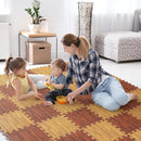 Skyweaver 24 Tiles Soft Non-Toxic Baby Play Mat for Floor EVA Foam Jigsaw Puzzle Play Mat, Interlocking Squares with 0.6inch for Babies, Toddlers & Kids Gym, Nursery, Playroom,Brown by TinyTreasures Baby Boutique