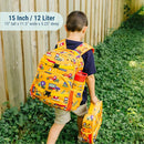 Wildkin ECO rPET 15-inch Kids Backpack – Sustainable, Padded, Adjustable – Under Construction by TinyTreasures Baby Boutique