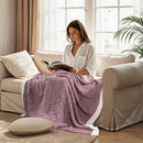 NEXHOME PRO Soft Throw Blankets for Couch, Reversible Warm Blankets Cozy Knit Blanket for Women, Fuzzy Plush Lightweight Throws for Sofa, Bed, Picnic, Wine 50 x 60 inches by TinyTreasures Baby Boutique