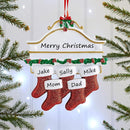 Personalized Christmas Ornaments 2025 Family of 2/3/4/5/6/7/8 Custom Christmas Stocking Ornament with Names Customized Ornaments for Xmas Tree,Family of 7 by TinyTreasures Baby Boutique