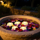 Aignis 12pcs Flameless LED Floating Candles, Ivory Rose Plastic Tealights Battery Operated, 120+ Hours Glow Time, Cozy Light for Romantic Pool/Bathtub/Hot Bath/Wedding Centerpiece Decor(D2.83*H1.42) by CozyNest Decor