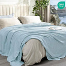 PHF Cooling Waffle Blanket King Size, Lightweight 60% Rayon Derived from Bamboo & 40% Cotton Breathable Blanket for Hot Sleepers, Soft and Luxury for Bed Couch and Sofa,104"x90",Sky Blue by CozyNest Decor