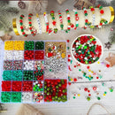 3140PCS Christmas Bracelet Making Kit, Christmas Beads Charms for Bracelets Jewelry Making Red Green Xmas Clay Acrylic Crystal Star Round Beads Letter Spacer Beads for Necklace Making DIY Crafts by TinyTreasures Baby Boutique