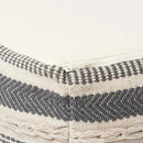 REDEARTH · Tufted Pouf Ottoman with Filler Textured Storage Cube Bean Bag Pouffe Footrest for Living Room, Bedroom, Nursery, Kidsroom; 100% Cotton (17.5"X17.5"X17.5", Precis Descant Gray) by CozyNest Decor