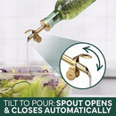 COOK WITH COLOR Glass Olive Oil Bottle Dispenser - 2 Pack- 17oz Oil and Vinegar Cruet - Olive Oil Carafe Decanter for Kitchen by CozyNest Decor