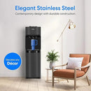 Brio Self Cleaning Bottom Loading Water Cooler Water Dispenser – Black Stainless Steel - 3 Temperature Settings - Hot, Room & Cold Water by CozyNest Decor