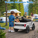 24V Ride on Car Licensed Ford F-150 Raptor, Kids Electric Car with Remote Control, LED Light/Music/MP3, Truck Bed Storage, 3-Point Seat Belt (24V, White) by TinyTreasures Baby Boutique
