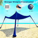 COMMOUDS Beach Tent Sun Shelter - UPF50+ Pop Up Beach Canopy with Sandbags & Sand Shovel & Windproof Poles, Portable Sun Shade for Beach, Camping, Picnics, Backyard by TinyTreasures Baby Boutique