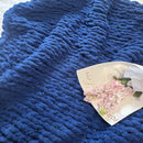 Chunky Knit Blanket Throw 48"x71", Chenille Throw Blankets, Handmade Warm & Cozy Blanket Couch Bed Home Decor, Soft Breathable Fleece Banket, Christmas for Couch Bed Sofa Best Gift (Navy Blue) by CozyNest Decor