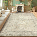 LIVEBOX Washable Area Rug 10x14 Rugs for Living Room Bedroom, Non-Slip Boho Neutral Carpet for Dining Room Office, Low-Pile Farmhouse Soft Carpets for Kids Nursery Room Playroom, Tan by TinyTreasures Baby Boutique