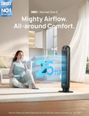 Dreo Tower Fan for Bedroom, Smart Oscillating Quiet Floor Fans, Standing Bladeless Fan with Remote and WiFi Voice Control, 4 Modes, 4 Speeds, 8H Timer, 28dB, Works with Alexa/Google by CozyNest Decor