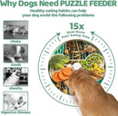 Slow Feeder Dog Bowl for Large Dogs with Non-Slip Base - Adjustable Speed Design, Removable Puzzle Inserts & Dishwasher Safe, Green by CozyNest Decor