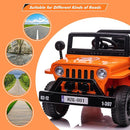 Ride on Truck Car, 12V Electric Ride on Car with Remote Control, MP3, LED Lights, Suspension System, Double Doors, Safety Belt, Ride-on Toy for Kids Aged 3-8 Years by TinyTreasures Baby Boutique