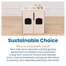 ECR4Kids Play Kitchen Stove, Wooden Playset, White Wash by TinyTreasures Baby Boutique