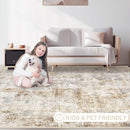 Area Rugs 8x10 Living Room: Washable Rug Modern Abstract Large Rugs Soft Non Slip Neutral Rug Stain Resistant Indoor Carpet for Bedroom Kitchen Dining Room Home Office Rugs(Blue Brown,8'x10') by TinyTreasures Baby Boutique