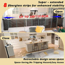 200" Retractable Baby Gates Extra Wide for Large Opening, 41" Extra Tall Retractable Dog Gate Pet Gates, Long Child Safety Mesh Gate with Fiberglass Rods for Stairs, Doorways, Hallways, Indoor/Outdoor by TinyTreasures Baby Boutique