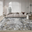 8x10 Area Rugs for Living Room Rug Washable: Modern Large Rug for Dining Room Bedroom Carpet Non Slip 8 by 10 Indoor Abstract Nursery Home Office Black Gold by TinyTreasures Baby Boutique