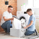 TheWarmHome Storage Basket for Gifts Empty - X Large - 3 Pack 17.7L×13.8W×9.8H in Collapsible Storage Bin for Shelves, Toy Box Storage for Gifts Book Laundry (White) by TinyTreasures Baby Boutique