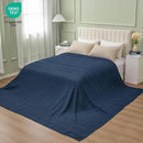 PHF Cooling Waffle Blanket California King Size, Lightweight 60% Rayon Derived from Bamboo & 40% Cotton Breathable Blanket for Hot Sleepers, Soft and Luxury for Bed Couch and Sofa, 110"x96", Navy Blue by CozyNest Decor