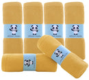 HIPHOP PANDA Baby Washcloths, Rayon Made from Bamboo - 2 Layer Ultra Soft Absorbent Newborn Bath Face Towel - Reusable Baby Wipes for Delicate Skin - Honey, 6 Pack by TinyTreasures Baby Boutique