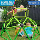 Eezy Peezy Monkey Bars Climbing Tower - Active Outdoor Fun for Kids Ages 3 to 8 Years Old, Green by TinyTreasures Baby Boutique