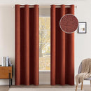 MIULEE Linen Curtains Soild 100% Blackout Thermal Insulated Burnt Orange Fall Curtains Grommet Room Darkening Curtains & Drapes for Living Room Bedroom Nursery 42 x 90,Rust Terracotta (2 Panels) by TinyTreasures Baby Boutique