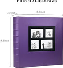 RECUTMS Photo Album 4x6 600 Photos Black Pages Large Capacity Leather Cover Wedding Family Photo Albums Holds 600 Horizontal and Vertical Photos (Purple, 600 pockets) by TinyTreasures Baby Boutique