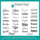 Name Wall Decal Sticker - Multiple Font Custom Baby Name - Nursery Wall Sticker - Baby Girl Baby Boy Room Wall Decor - 130519PRE by TinyTreasures Baby Boutique