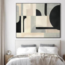 SIGNWIN 36"x46" Extra Large Framed Wall Art Modern Neutral Abstract Geometric in Black and Beige, Clean Minimalist Design for Home Living Room Bedroom Decor (Frame Assembly Required) by CozyNest Decor