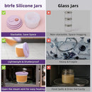 Silicone Baby Food Containers with Date-Tracking Lids, 6-Pack Reusable Snack Containers Food Storage Jars for Infants, Microwave, Dishwasher & Freezer Safe, 3 Sizes by TinyTreasures Baby Boutique