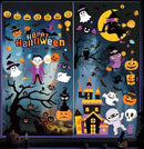 Halloween Window Clings - 9 Sheets 213 Pcs Happy Halloween Window Decorations Indoor for Home Party Eyes Pumpkin Ghost Bats Witch Stickers for Glass Double-Sided Removable Static Glass Decals by CozyNest Decor