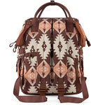 Wrangler Aztec Backpack Organized Daypack Travel Baby Bag with Stroller Strap and Side Bottle Pockets WG2204-9110BR by TinyTreasures Baby Boutique