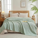 PHF Ultra Soft Waffle Weave Throw Blanket 50"x 60"- Washed Lightweight Breathable Cozy Woven Blanket for Bed - Aesthetic Decor for Couch Bedding Sofa Home Car - Sage Green/Mint Green by CozyNest Decor