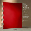 Anecdote 2026 Planner (8.5" x 10") Daily Planner Weekly Monthly Planner - 52 Weeks w/Library Buckram Cover, Brass Spiral - A4 Size Bleed-Resistant Paper – Red by TinyTreasures Baby Boutique