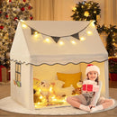 INFANS Kids Play Tent with Washable Mat Star Light Windows, Anti-Trip Large Playhouse Toys for Children Boys Girls, Indoor Outdoor Princess Tents Castle for Toddlers (Black- Wide Door) by TinyTreasures Baby Boutique