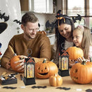 Halloween Snow Globe Lantern, Spooky Ghost Halloween Decor, Plug-in & Battery Operated Snow Globes for Halloween Decorations Indoor by CozyNest Decor